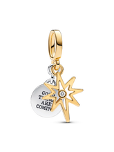 Engravable North Star Lab-grown Diamond Dangle Charm