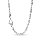 Pavé Clasp Foxtail Chain Charm Necklace
