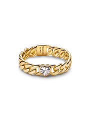 Heart Cuban Chain Ring