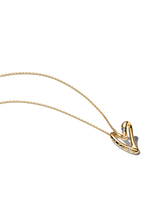 Organically Shaped Stone-Set Heart Pendant Necklace