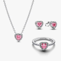 Pink Hearts Jewelry Set