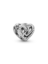 Sparkling Entwined Hearts Charm