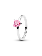Sparkling Heart Solitaire Ring