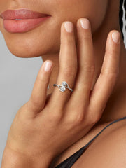 FINAL SALE - Pandora Infinite 14k White Gold Double Lab-grown Diamond Ring