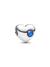 May Engravable Green Stone Heart Charm