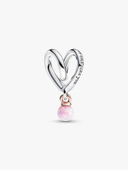 Two-tone Wrapped Heart Charm