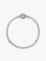Pandora Moments Marvel The Avengers Logo Clasp Snake Chain Bracelet