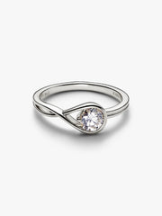 Pandora Infinite 14k White Gold Lab-grown Diamond Ring