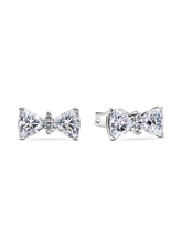 Sparkling Bow Stud Earrings