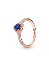 Sparkling Elevated Heart Ring