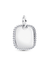 Engravable Square Tag Pendant
