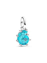 Blue Murano Glass Sea Snail Dangle Charm