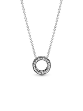 Pandora Logo Pavé Circle Collier Necklace