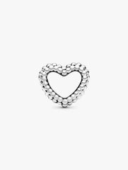 Beaded Open Heart Charm