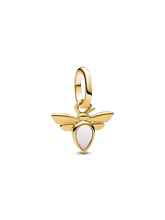 FINAL SALE - White Bee Mini Dangle Charm