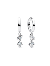 Pandora Talisman Sterling Silver Lab-Grown Diamond Evil Eye & Hamsa Hand Dangle Earrings