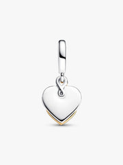 Lab-grown Diamond Engravable Mom Double Dangle Charm