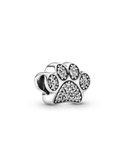 Sparkling Paw Print Charm