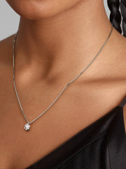 FINAL SALE - Pandora Nova 14k White Gold Lab-grown Diamond Pendant Necklace