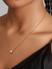 Pandora Era 14k White Gold Lab-grown Diamond Pendant Necklace
