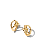 Organically Shaped Heart Small Hoop Earrings