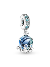 Murano Glass Cute Octopus Dangle Charm