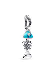 Turquoise-colored Fishbone Dangle Charm