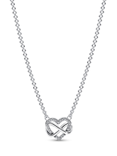 Sparkling Infinity Heart Collier Necklace