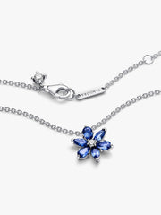 Sparkling Blue Herbarium Cluster Pendant Necklace