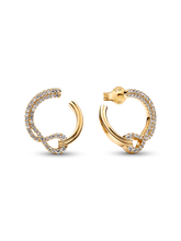 Pandora Infinite Lab-grown Diamond Pavé Open Circle Stud Earrings