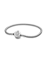 Pandora Moments Sparkling Crown O Snake Chain Bracelet
