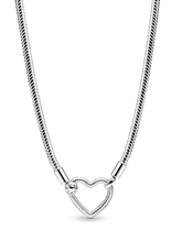 Heart Closure Snake Chain Necklace
