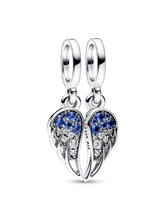 Sparkling Splitable Angel Wings Dangle Charm