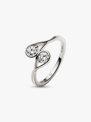 FINAL SALE - Pandora Infinite 14k White Gold Double Lab-grown Diamond Ring