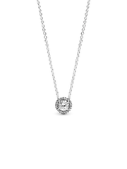 Round Sparkle Halo Necklace