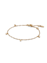 Pandora Era Bezel Lab-Grown Diamond Dangle Paperclip Chain Bracelet