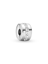 Clear Sparkling Row Clip Charm