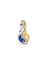 Two-tone Splittable Sun & Moon Dangle Charm