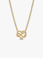 Sparkling Infinity Heart Collier Necklace