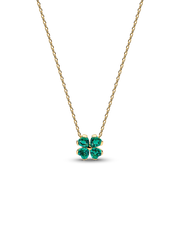 Sparkling Lucky Clover Pendant Necklace