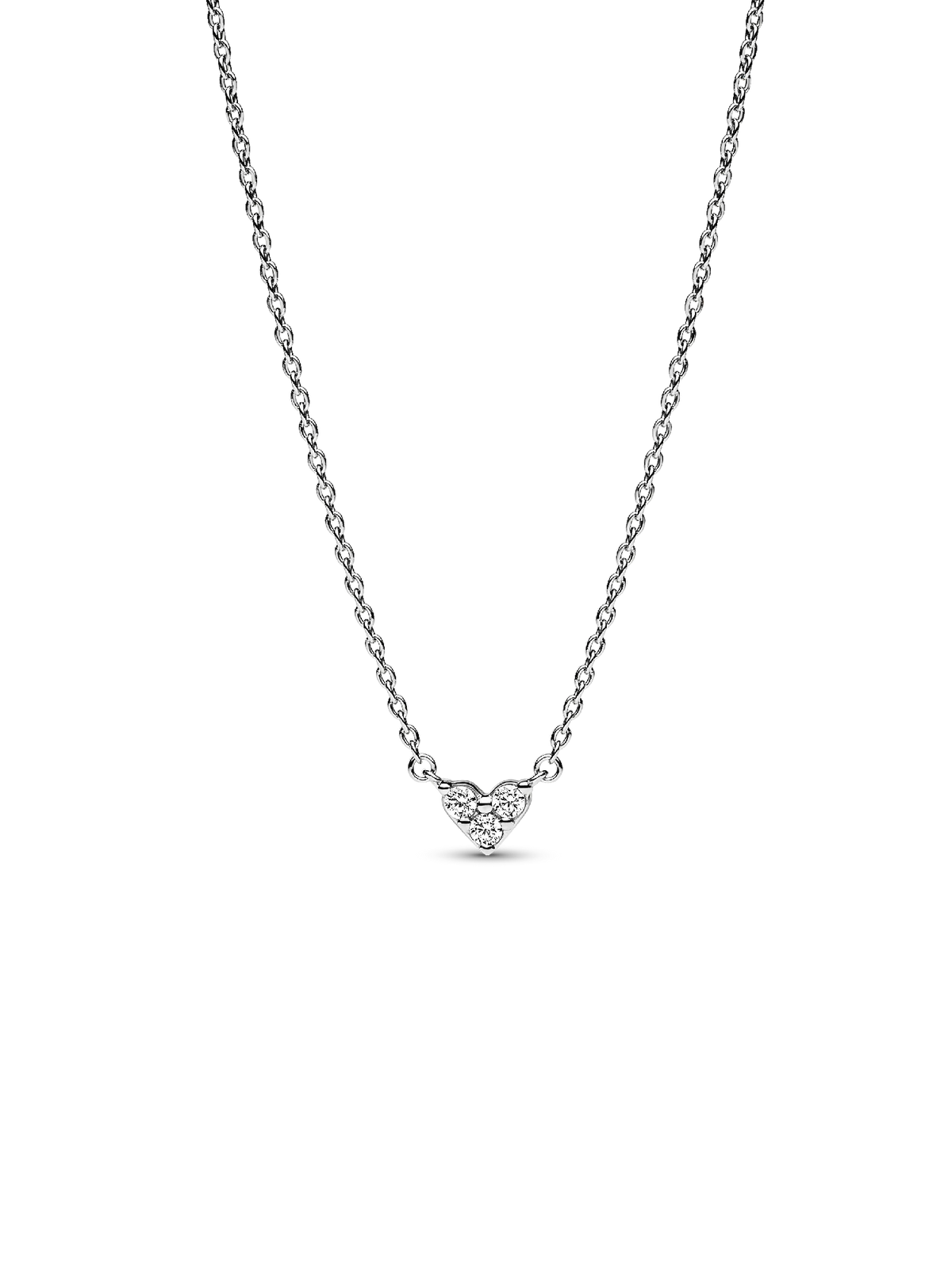 Triple Stone Heart Collier Necklace