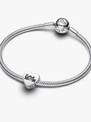 Football Mom Heart Charm