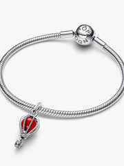 Hot Air Balloon Murano Glass Dangle Charm
