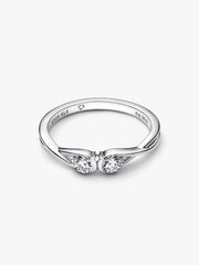 Pandora Infinite Sterling Silver Double-Facing Lab-grown Diamond Ring