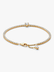 Sparkling Heart Tennis Bracelet