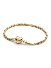 Heart Clasp Faceted Snake Chain Bracelet