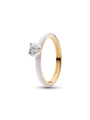 White Chakra Heart Ring