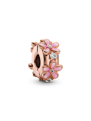 Pink Daisy Spacer Clip Charm