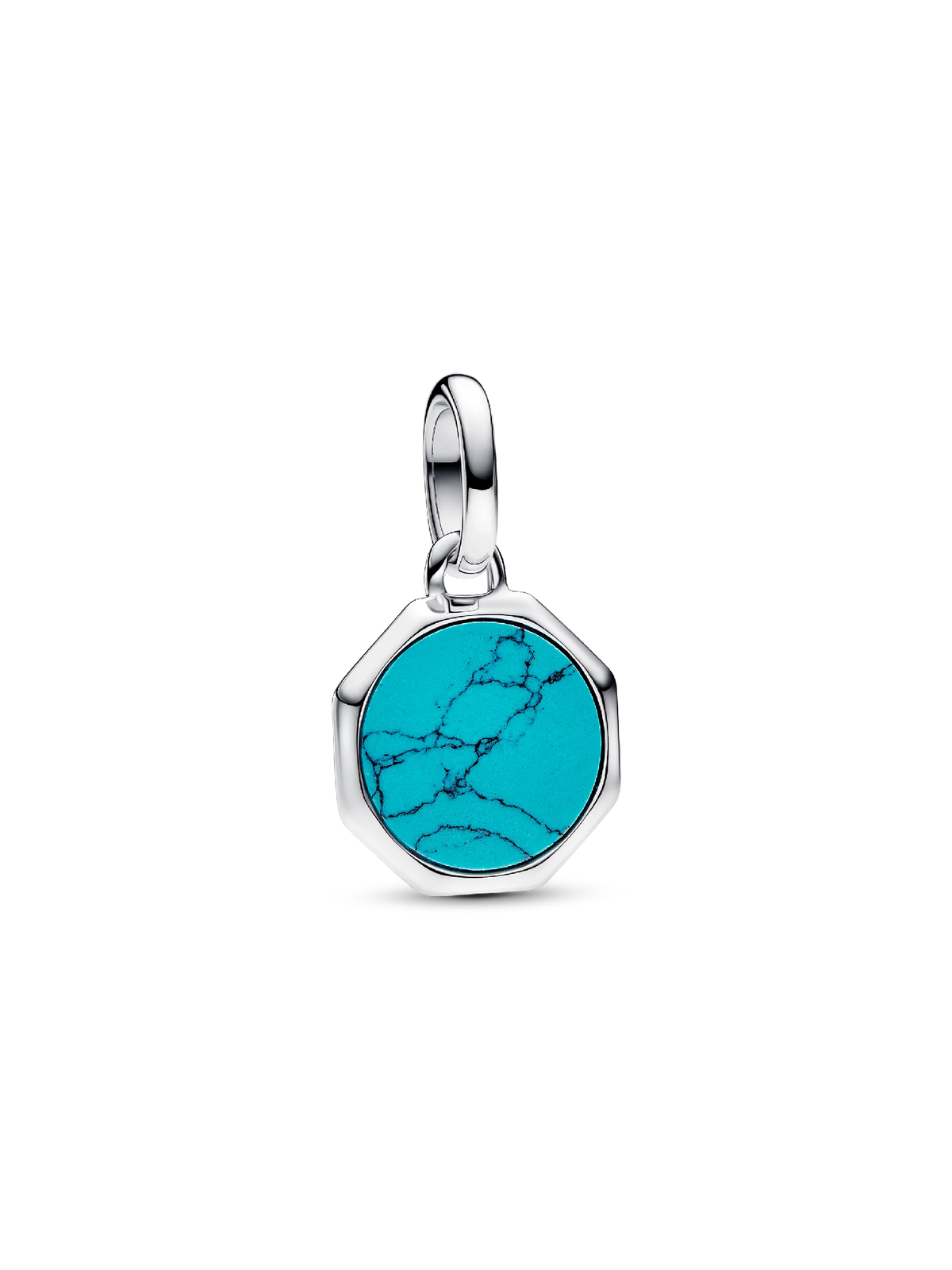 FINAL SALE - Turquoise-colored Engravable Mini Medallion Charm