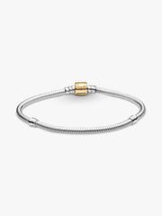 Pandora Moments Barrel Clasp Snake Chain Bracelet